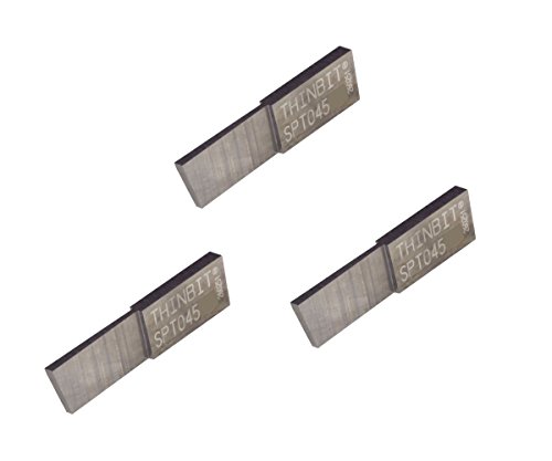 3 Pack SPT045D5 THINBIT LITTLEBIT 'S' Series Parting Insert, Uncoated Carbide for Non-Ferrous alloys, Aluminium, Plastic no Interrupted cuts