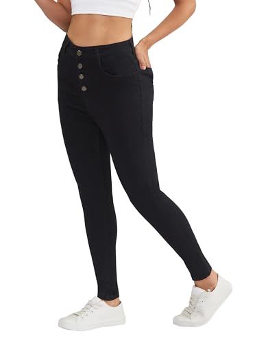 Image of Dolce Crudo Women's Skinny High Rise Bleached Cropped Stretchable Denim Jeans
