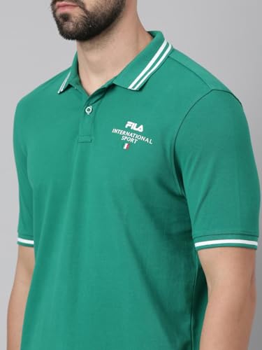 Image of Fila Men's Solid Regular Fit T-Shirt