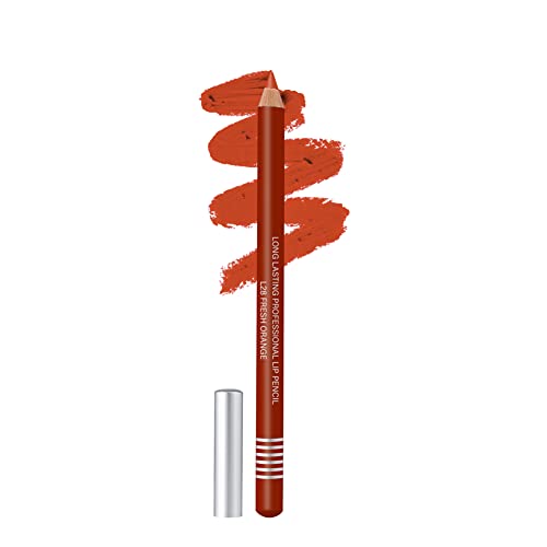 Image of Colors Queen Lip Liner Pencil | Long Lasting & Waterproof Formula | Matte Lip Liner Pencil for Women (L-28, Fresh Orange)