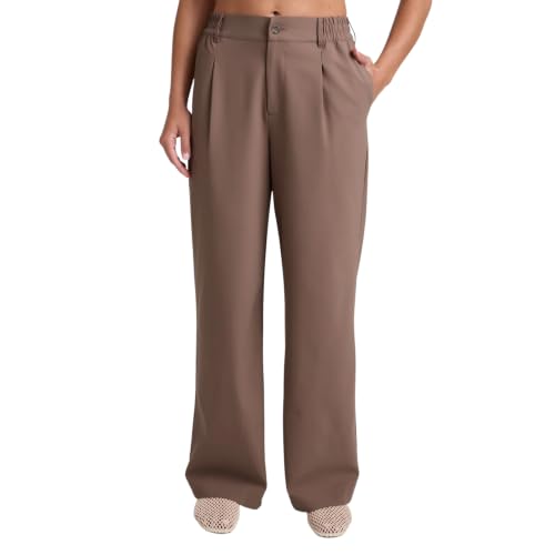 Beyond Yoga Women's Status Wide Leg Trouser, Khaki, X-Small x 31L Regular