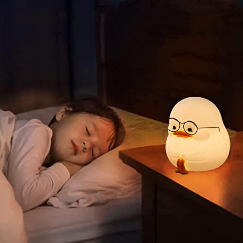 Lámpara de noche de silicona con forma de pato miniatura 5