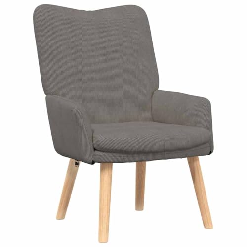 vidaXL Sillón Moderno Gris Claro Diseño Ergonómico con Cojín Cómodo para Sala de Estar Muebles del Hogar Silla Asiento Interior con Cojín con Botones Relax Lectura