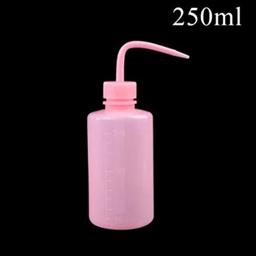 Eyelash Cleaning Bottle, Elbow Spout Empty Plastic Squeeze Wash Bottle for Lash Extension Pink 250ml, #611 - Image 4