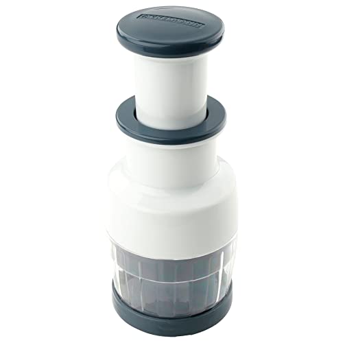 Fackelmann #easyprepare Gemüseschneider 2-teilig – Multihacker zum Zerkleinern von Zwiebeln, Gemüse, Kräuter & Co. – Zwiebelschneider mit scharfen Rotationsklingen