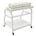 Pedicure Cart Foot Bath Trolley, Salon Nail Esthetician Rolling Cart, Pedicure Trolley with 4 Universal Wheels and Foldable Top, Foot Bath Trolley for Beauty Salons Massage Parlors Nail Salons (White)