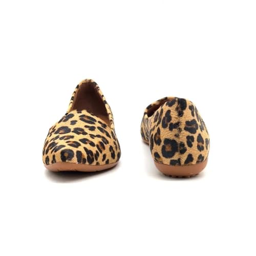 Bottero, Sapatilha Feminina Bottero Couro Animal Print Onça 353306-16 Tamanho:36;Cor:Amarelo