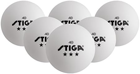 STIGA 12 3-Star Table Tennis Balls (White, 40 Mm Two 6 Packs)