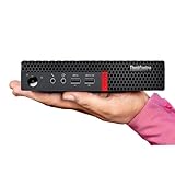 Lenovo ThinkCentre Mini ordinateur de bureau professionnel, design ultra silencieux, double moniteur 4K, mémoire de 16 Go, SSD PCIe de 1 To, processeur AMD Dual Core, USB C, Wi Fi, RJ 45, Bluetooth