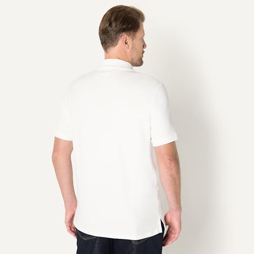 Amazon Essentials Men's Regular Fit Interlock Polo Shirt, White, Large - image 3