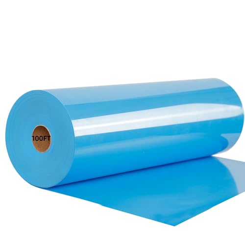 Image of FUNKAKA Heat Transfer Vinyl Rolls, 12 inch x 100ft Lake Blue Iron on Vinyl | Glossy HTV Vinyl for All Cutter Machines - Easy to Cut & Weed for Heat Vinyl Design