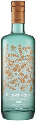 SILENT POOL - Ultra Premium London Dry Gin - Award-Winning, Crafted In England - Layered, Fragrant, Balanced - 24 Botanicals, Rich Texture - To Enjoy Over Ice - Ultimate Gin Gift - 43% ABV - 70 cl