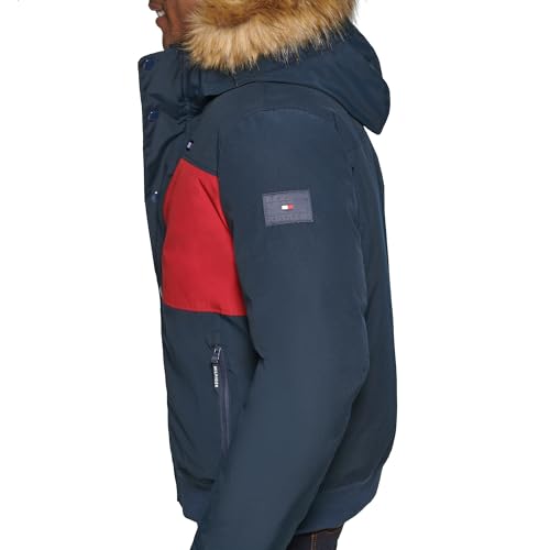 Image of Tommy Hilfiger Men's Arctic Cloth Quilted Snorkel Bomber Jacket (Standard and Big & Tall)