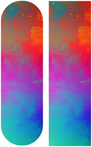 rocxemly Tie Dye Skateboard Grip Tape Non Slip Skateboard Tape Scooter Grips Tape for Skate Longboard Rollerboard Stairs Pedal 9X33 Inch(23x84 cm)