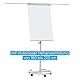 FRANKEN Flipchart, Beschreibbar, Magnetisch, Mobil, Mit Rollen und 2 Seitenarmen, Whiteboard mit Ständer, Papierhalterung und Stifteablage, 68 x 105 cm, ECO Mobil, F2400/N