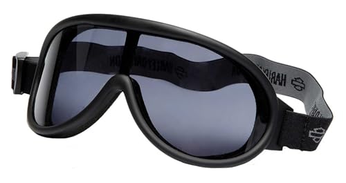 Harley-Davidson Men's Glory Days Fixed Foam Goggles, Smoke Color Enhancing Lens