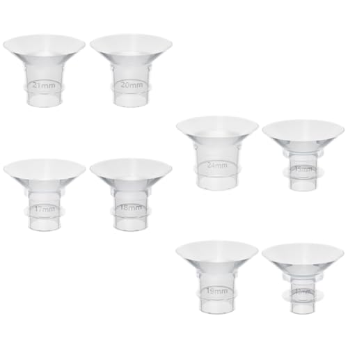 Garneck 8piezas Inserto de Brida de Silicona Adaptador para Sacaleches Portátil y Eléctrico Cómodo y Duradero