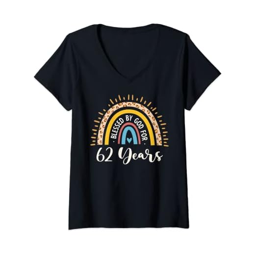 Mujer Blessed by God for 62 Years - 62 Cumpleaños 62 Camiseta Cuello V