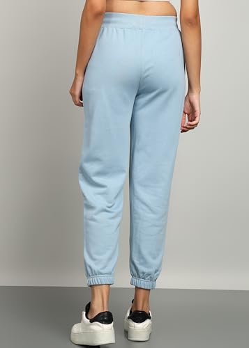 Image of Alan Jones Clothing Women's Regular Fit Cotton Trackpants | All Day Comfort | Joggers with Drawstring Waistband & Side Pockets