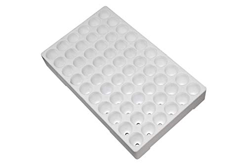 MillStore Seminiere Vassoi in Polistirolo Bianco per la Semina delle Piante da Orto e Fiori (60 Fori)