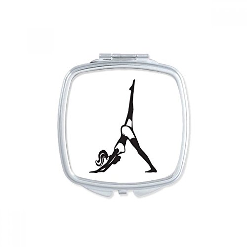 Miroir de poche rectifi&eacute; carr&eacute; pour maquillage nomade actif