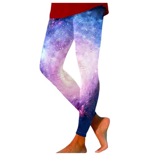 2026-Galaxy Legging pour femme imprimé taille haute coloré extensible Pantalon de yoga Pantalon long Pantalon de sport serré Espace Planètes Carnaval...
