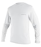 O'Neill Men's Basic Skins UPF 50+ Long Sleeve Sun Shirt, White, L