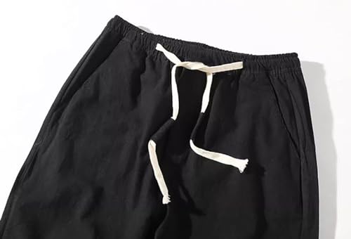 Men's Linen Pants Casual Long Pants Loose Lightweight Drawstring Yoga Beach Trousers Casual Trousers Cute Plush Underwear Men2