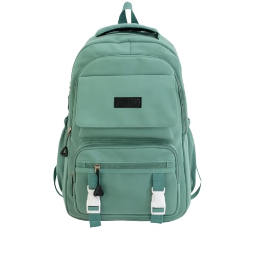 Mochila Masculina Feminina Escolar Notebook Grande Capacidade Impermeável Reforçada Nylon Viagem Trabalho Faculdade Casual (Verde)