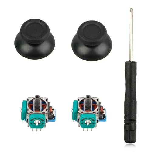 EEEKit 3D Analog-Joystick-Ersatz für PS4-Controller, Joystick-Sensormodul mit Schraubendreher für PS4 Slim, Reparaturkit für Daumensticks kompatibel mit Sony PS4