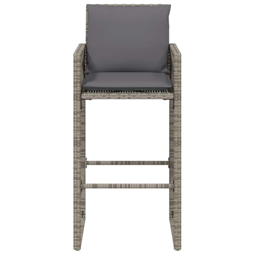 Tabourets de bar extérieurs gris Mangloder pour vos soirées conviviales sur le balcon - 6