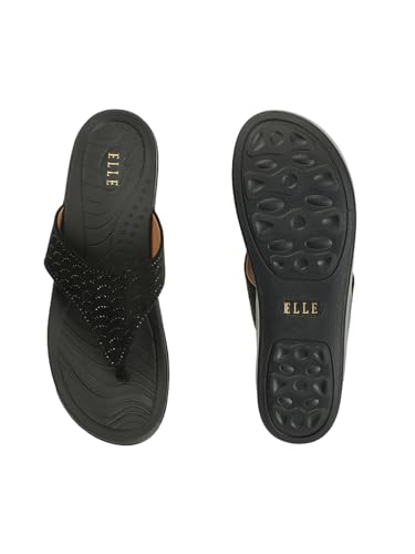 Image of ELLE Women's Embellished Platform Thong Sandals