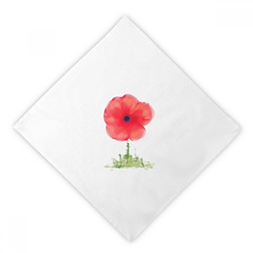 Servilletas de cena reutilizables con estampado artístico de amapola, pack de 2 2