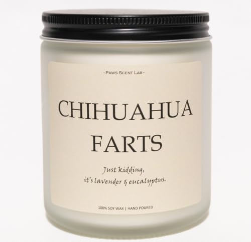 Chihuahua Gifts & Decor, Chihuahua Gifts for Women, Dog Farts Candle - Lavender &...