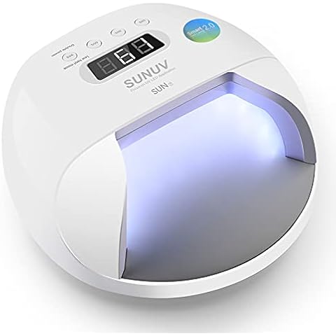 UV Led Nail Lamp 48W SUNUV UV Light for Gel Nails with Double Power Design,4 Timer Setting, Lcd Display,Painless Curing,Over-Temperature Protection SUN7 Cover