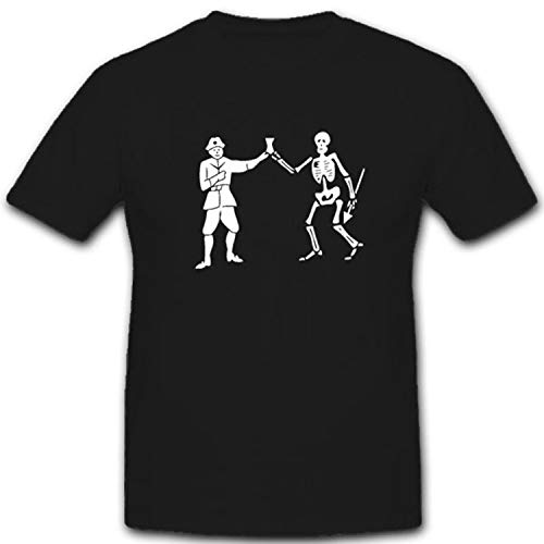 T-shirt pirate Bartholomew Roberts Noir 5XL Pembrokeshire