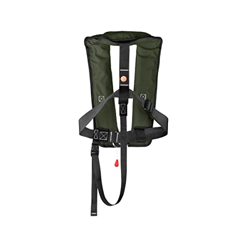 12skipper Automatik-Rettungsweste 165N mit Harness, Schwimmweste, Olive