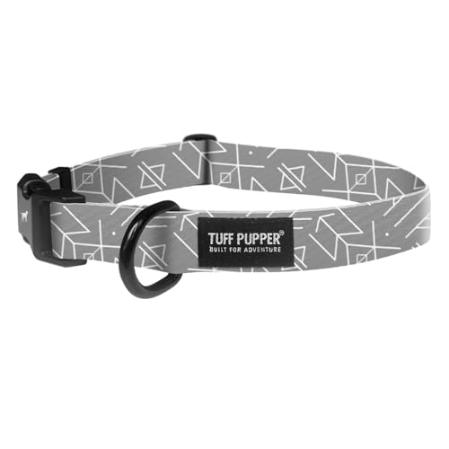 Image of Tuff Pupper Premium Adjustable Dog Collar for Small Boy & Girl Dogs, Stylish Pattern Collars Designed in USA, Quick Release Buckle, TotemRealm Print, Small (0.7 Inch Wide x 8-12 Inch Neck)