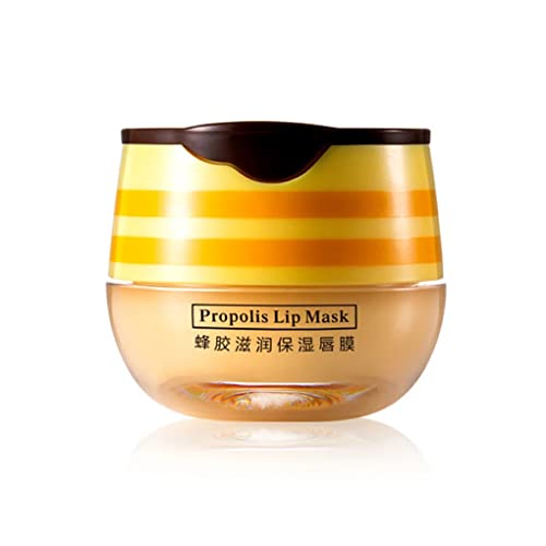 rongweiwang à lèvres au miel Propolis Masque à lèvres hydratant Anti-rides Soin des lèvres Unisexe Hydratant Repulpant Lip Gloss Maquillage
