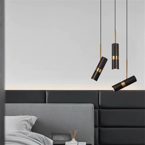 Lámpara de tubo giratoria negra con altura ajustable y decoración de diseño 4