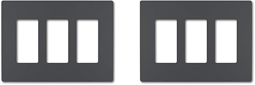 Legrand - Pass & Seymour RWP263GCC6 - Placa de pared para interruptor basculante radiante, sin tornillos, 3 bandas, placa de pared de salida de