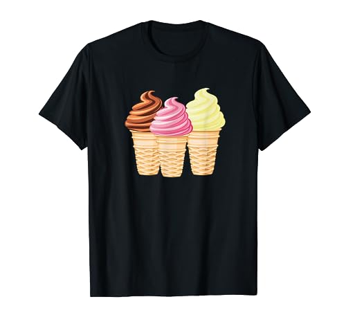 Helado de chocolate, helado de fresa, helado de vainilla Camiseta