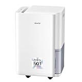 Deshumidificador 20L/d, AEOCKY Tamaño de la habitación aprox. 160 m³ (40 m²), deshumidificador inteligente con compresor y manguera de drenaje, ideal para secar la ropa, dormitorio, baño y sótano