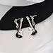 Punk Guitar Dangle Drop Earrings for Women Men Hip Hop Statement Crystal Musical Instrument Charm Bass Electric Guitar Musical Note Stud Earring Fashion Concert Party Jewelry Gifts for Rock Band Music Lovers