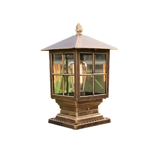 Éclairage extérieur poteau laiton lanterne IP54 pilier jardin