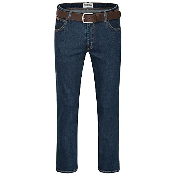 Wrangler Stretch herenjeans met riem in zwart of bruin