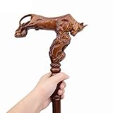 Handgefertigter Gehstock aus Holz für Damen und Herren, abnehmbarer Kuhgriff, modischer Uni-Gehstock mit ergonomischem und komfortablem Griff