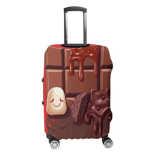 Carry on Luggage Cover Cartoon Chocolate Suitcase Covers for Luggages Tsa Approved Travel Luggage Sleeve Protector Elastic Suitcase Protector Anti-Scratch Washable Fits 19-30 Inch Case -L4