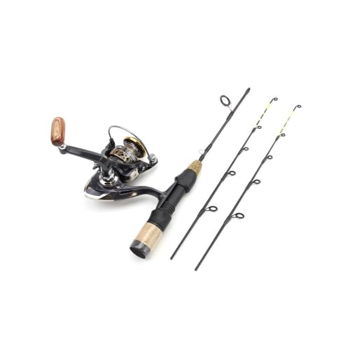 Lijiaxiuyc-101 caña de Pescar Caña de Pescar en Hielo de Invierno, Juego de Carrete de Pesca, Aparejos de caña, caña de Carbono, caña de Pescar en Hielo con Carrete caña de Pescar Spinning
