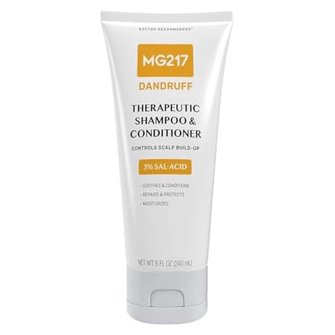 MG217 Dandruff Shampoo & Conditioner, 3percent Salicylic Acid Shampoo & Conditioner, 8 oz Tube, Clear Cover